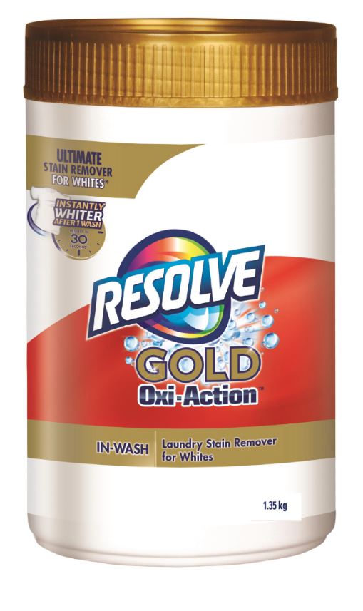 RESOLVE® Gold Oxi-Action™ In-Wash Laundry Stain Remover for Whites - Powder (Canada) (Discontinued)